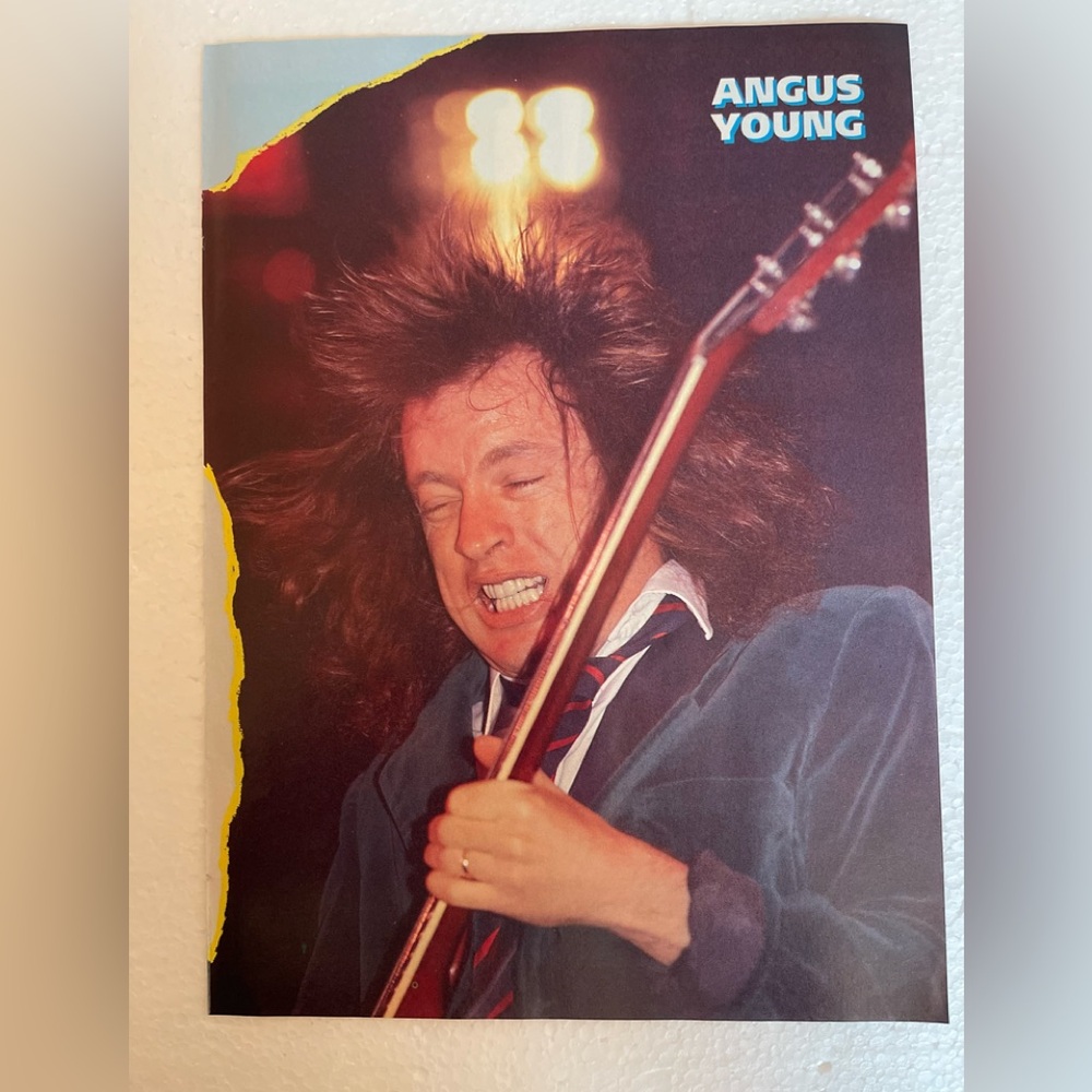 Angus Young Pinup with Guitar